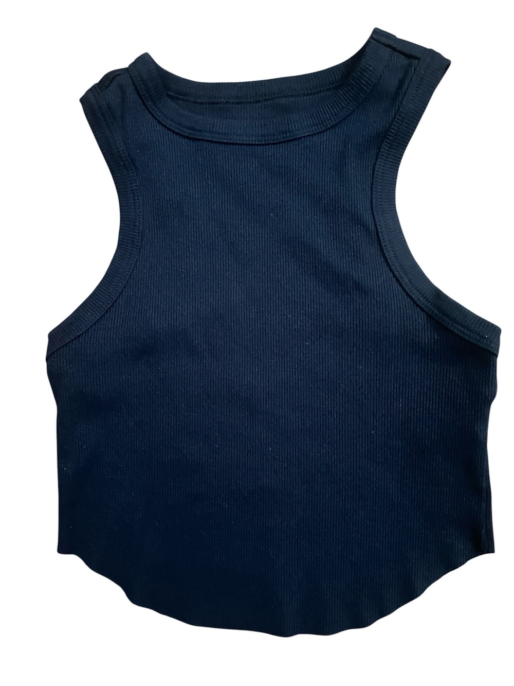 wild fable Navy Blue Ribbed Cropped Tank Top